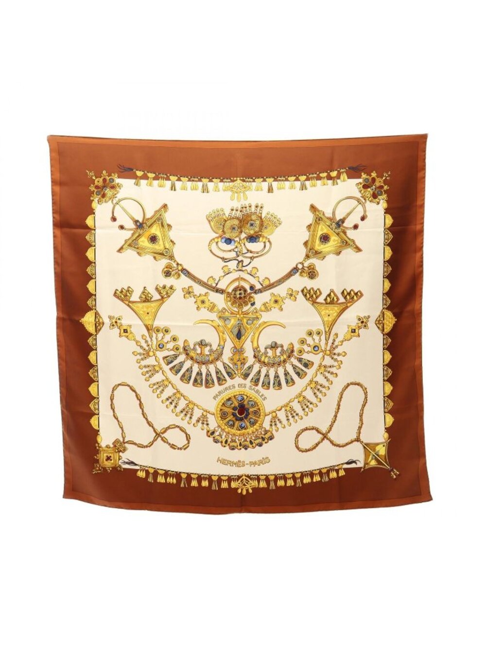Hermes Scarf Carre 90 Parures Des Sables Silk - Picture 1 of 8